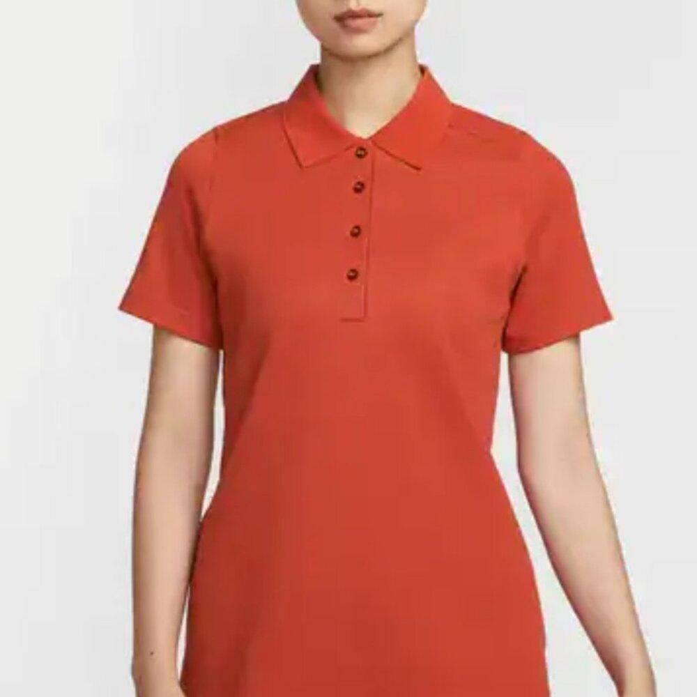 NIKE WOMEN'S DRAGON RED POLO GOLF DRESS WITH PLEATED HEM NWT